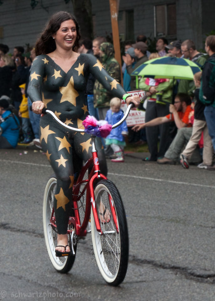 Seattle Fremont Solstice Parade Bicyclists 2011 Amitai Schwartz