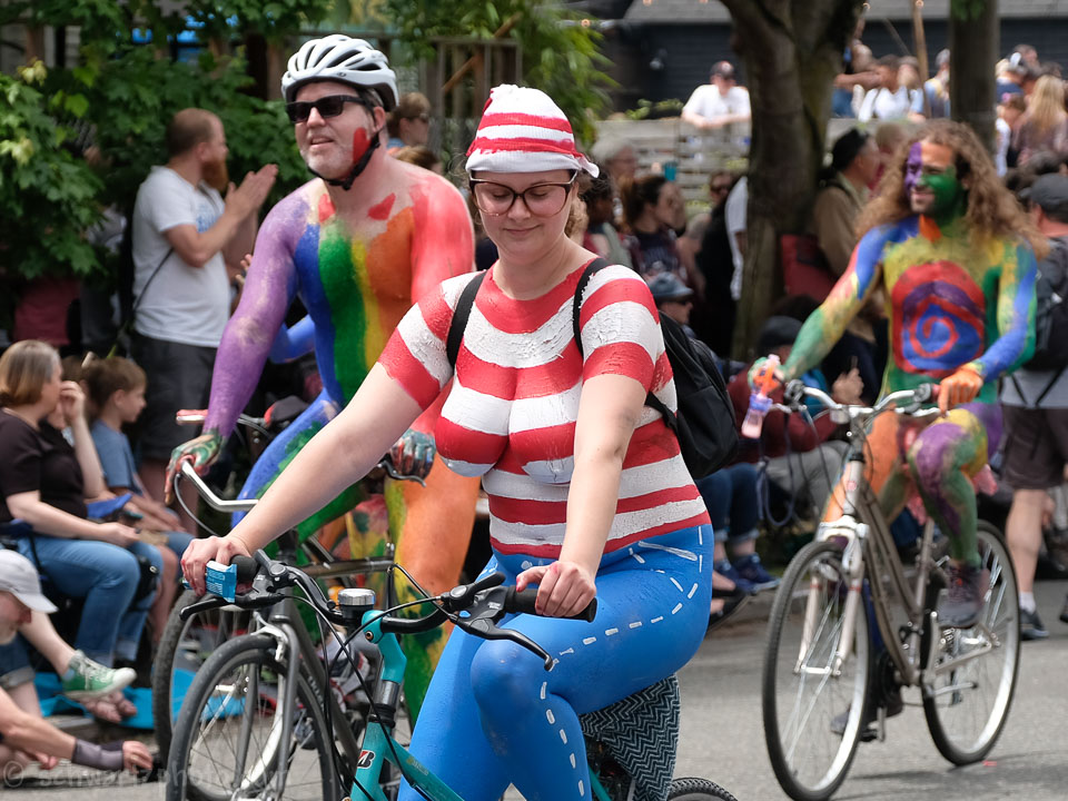 Seattle Fremont Solstice Parade Bicyclists 2017 Amitai Schwartz